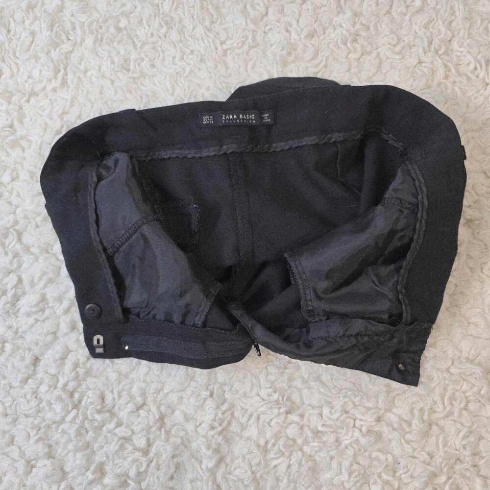 Zara High Waisted Black Shorts, Size M - Picture 5 of 6